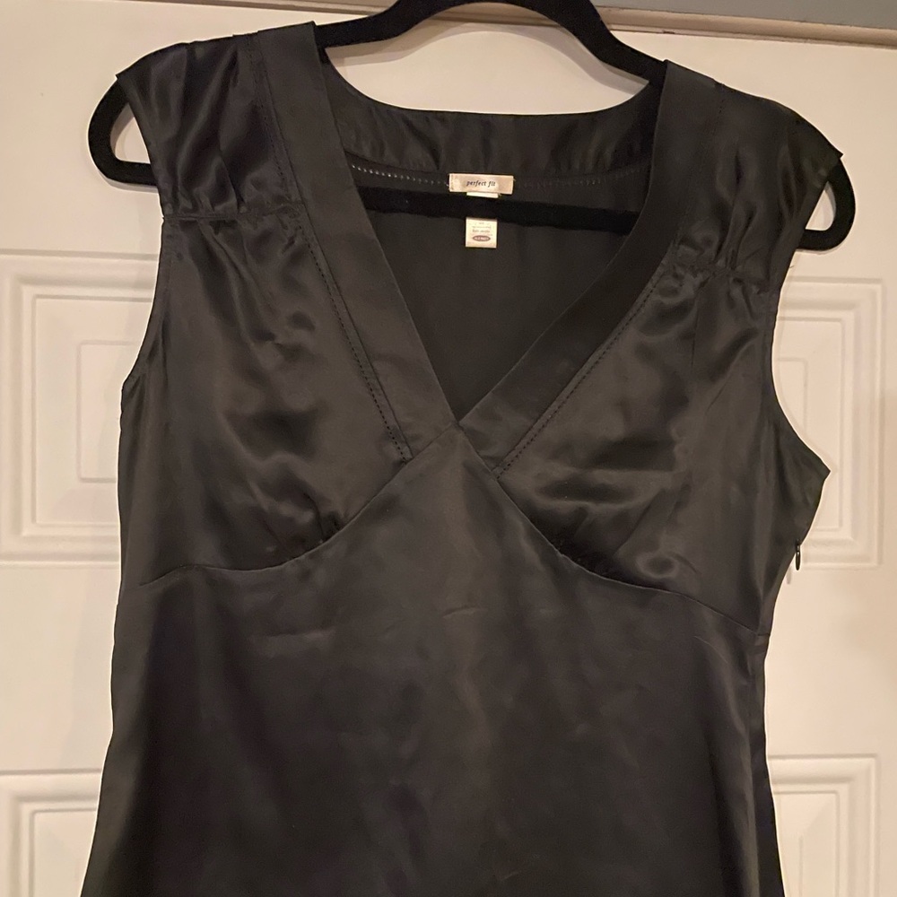 Old Navy Black Satin Sleepwear Top